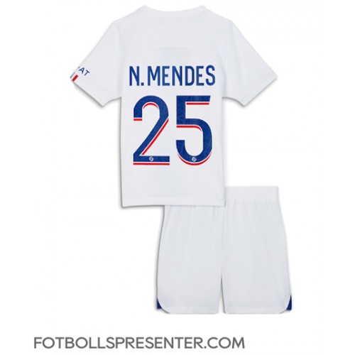 Paris Saint-Germain Nuno Mendes #25 Tredje tröja Barn 2022-23 Kortärmad (+ korta byxor)